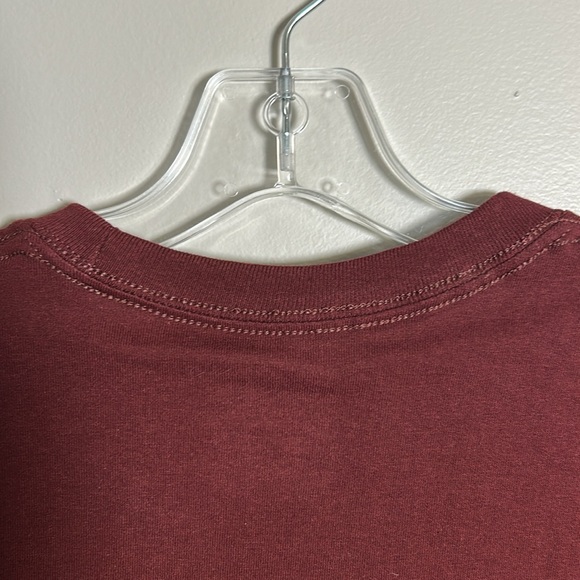 Harvard Champion Crew Neck T-Shirt Bold Lettering 100% Cotton Maroon Sz S Unisex - Picture 9 of 10